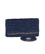Chain Accent Straw Clutch