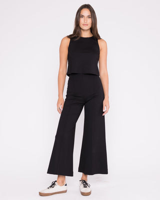 Pointe Knit Cropped Wide Leg Pant