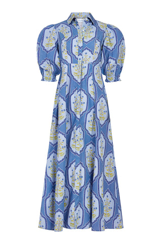Rosie Shirtdress-Dusty Trellis