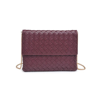 Ivy Woven Clutch-Wine