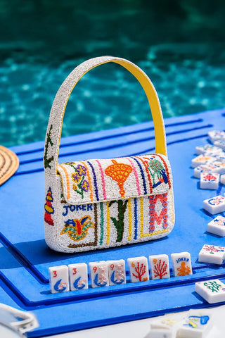 Fully Hand-Beaded Shoulder Bag
