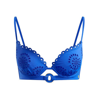 Broderie Bikini Top-Cobalt