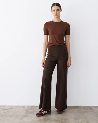 Ponte Knit Wide Leg Pant
