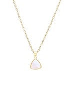 Mother of Pearl Triangle Charm Necklace