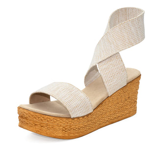 Bermuda Wedge-Gilded White