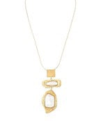 Baroque Pearl & Square Pendant Necklace