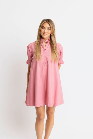 Poplin Ruffle Dress