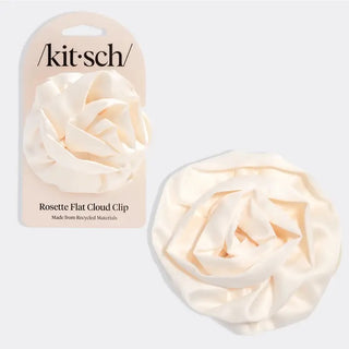 Satin Rosette Medium Flat Cloud Clip