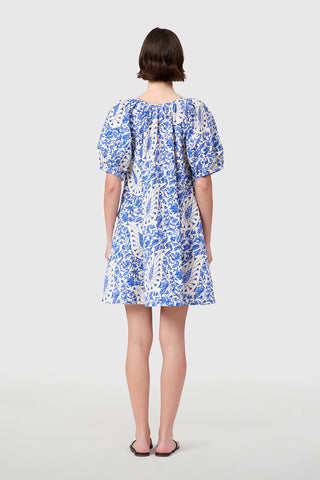 Day Dress-Steel Paisley