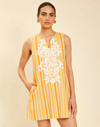 Belize Shift Caftan Mini Dress