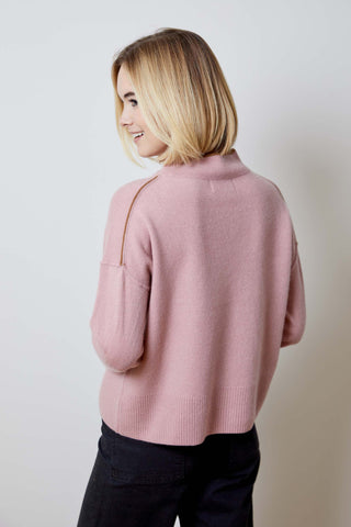 Contrast Mockneck Sweater