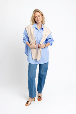 Hailey Poplin Sweater Top