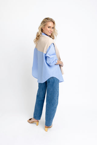 Hailey Poplin Sweater Top