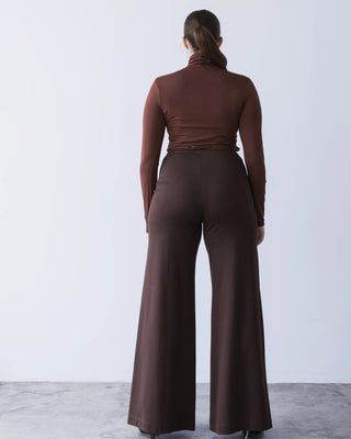 Ponte Knit Wide Leg Pant