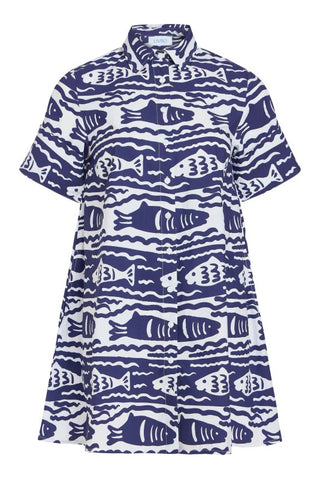 Dock Dress- Fish Print