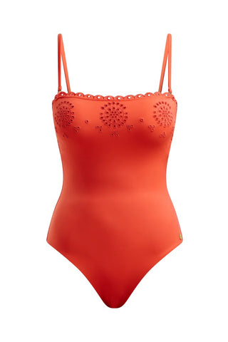 Broderie One Piece -Coral