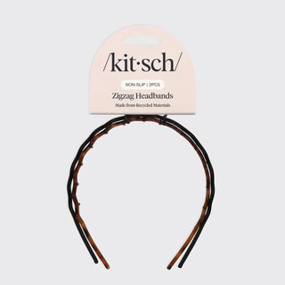 Zig Zag Headband Black-Tort