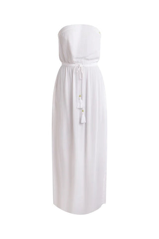 Strapless Beach Dress-White