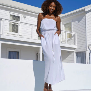 Strapless Beach Dress-White