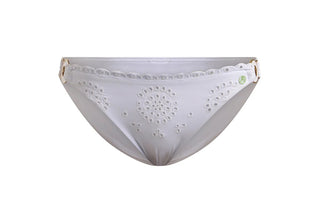 Broderie Bikini Bottom-White