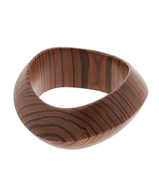 Pattern Wood Bangle Bracelet