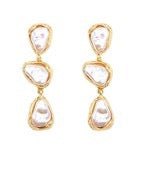 Linear Baroque Pearl Earrings