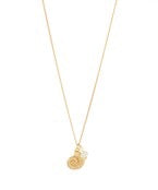 Pearl & Ammonite Pendant Necklace
