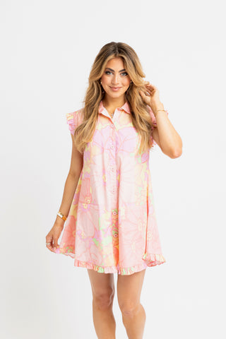 Ruffle Sleeveless Dress