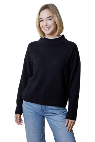 Contrast Mockneck Sweater