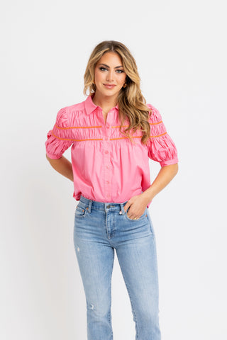 Poplin Trim Top