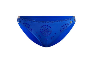 Broderie Bikini Bottom-Cobalt
