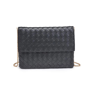 Ivy Woven Clutch-Black