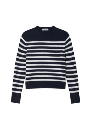 Cashmere Striped Crewneck