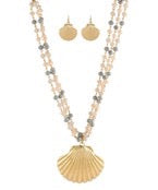 3 Layered Shell Necklace