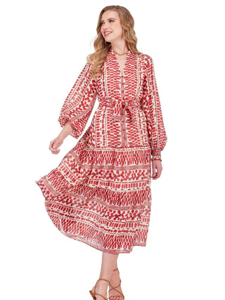 Front Split Buttons Midi Dress